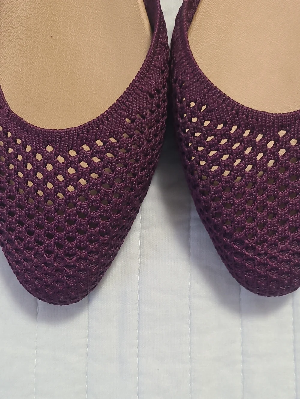 NWOT Rothy's The Almond Slingback Minimalist Airy Stretchy Plum Mesh Sz 10.5